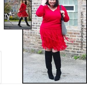 Lane Bryant Sexy Red Skirt NWOT